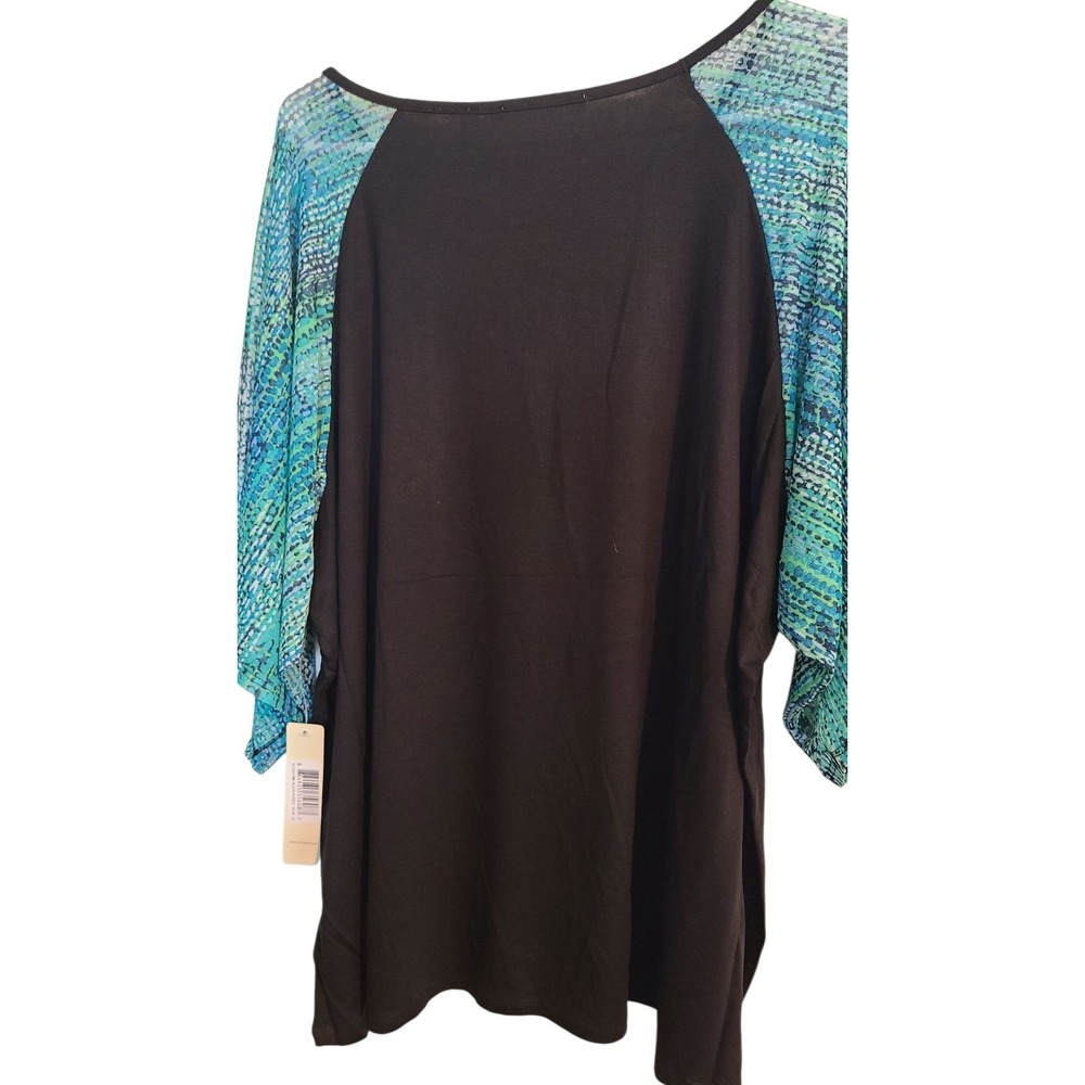 Cyrus Women's Top Size 2X Black/Forest Rain - Picture 2 of 4